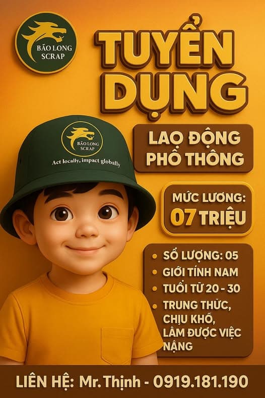 Bảo Long Scrap Tuyển Dụng